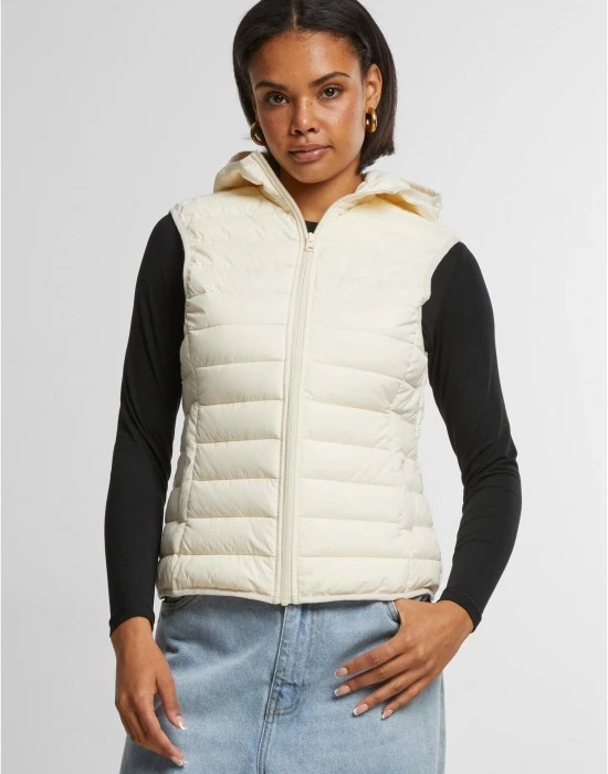 Дамска грейка в цвят пясък Urban Classics Puffer Vest, Жилетки - Hoodstyle.bg