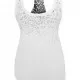 Дамски потник в бял леопардов десен Urban Classics Ladies Long Leo Print Loose Tank wht/blk, Топове - Hoodstyle.bg