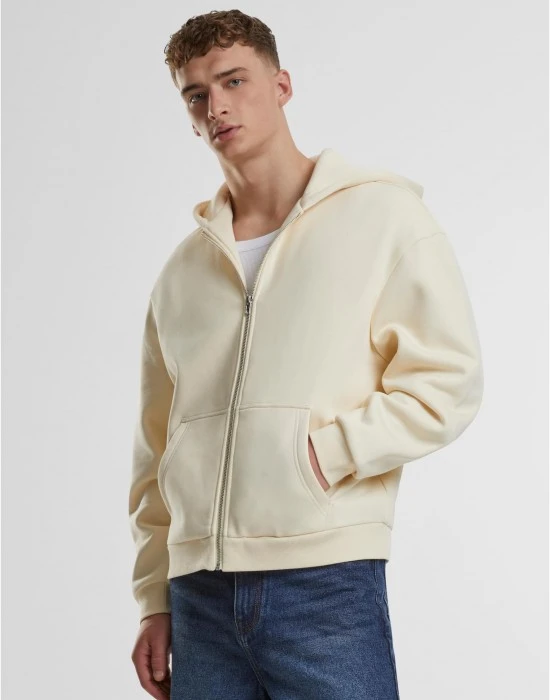 Fluffy Zip Hoody whitesand XXL