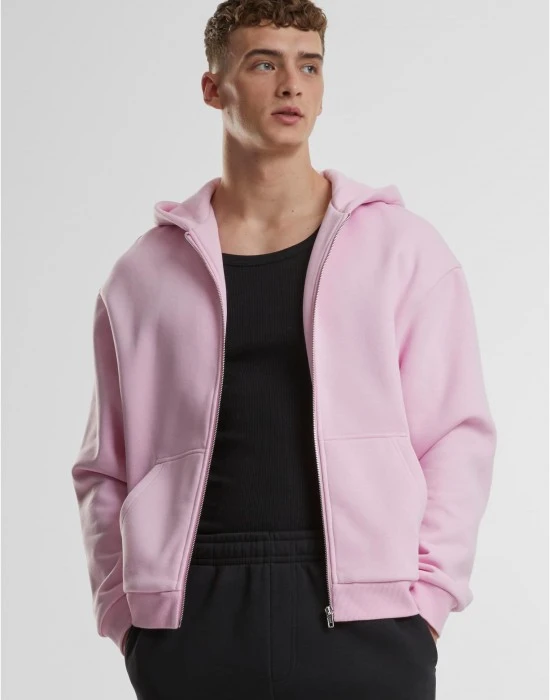 Fluffy Zip Hoody softpink XXL