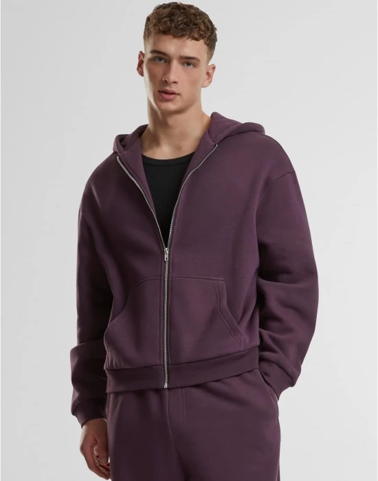 Fluffy Zip Hoody plumpurple XXL