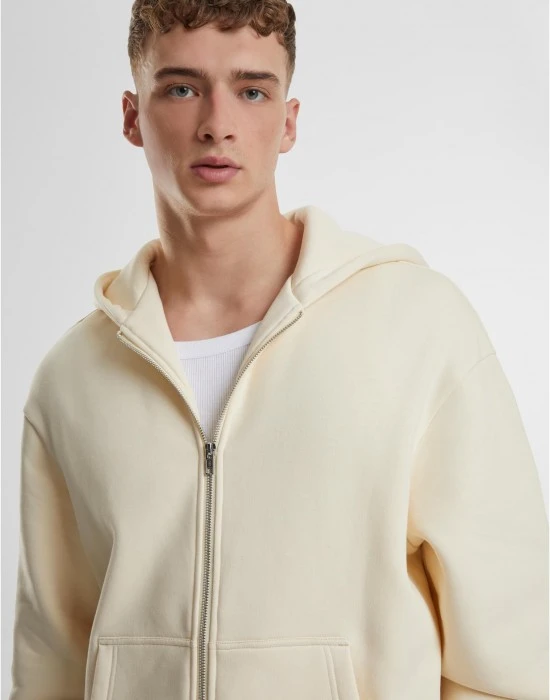 Fluffy Zip Hoody whitesand XXL