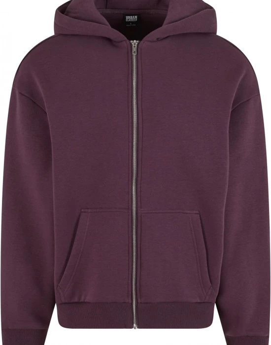 Fluffy Zip Hoody plumpurple XXL