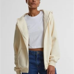 Суичър Ladies Fluffy Zip Hoody whitesand XXL