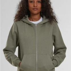 Суичър Ladies Fluffy Zip Hoody paleolive XXL