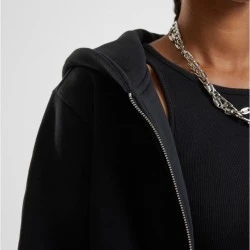Суичър Ladies Fluffy Zip Hoody black XXL