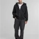 Jaquard Velvet Zip-Hoody black XXL