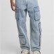 Мъжки Дънки Multi Pocket Denim Cargo new light blue washed 38