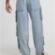 Мъжки Дънки Multi Pocket Denim Cargo new light blue washed 38