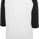 Дамска блуза Urban Classics wht/blk с 3/4 ръкави, Блузи - Hoodstyle.bg