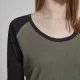 Дамска блуза Urban Classics olive/black с 3/4 ръкави, Блузи - Hoodstyle.bg