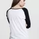 Дамска блуза Urban Classics wht/blk с 3/4 ръкави, Блузи - Hoodstyle.bg