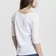 Дамска блуза Urban Classics wht/pink с 3/4 ръкави, Блузи - Hoodstyle.bg