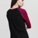 Дамска блуза Urban Classics blk/burgundy с 3/4 ръкави, Блузи - Hoodstyle.bg