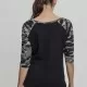 Дамска блуза Urban Classics black/darkcamo с 3/4 ръкави, Блузи - Hoodstyle.bg