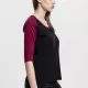 Дамска блуза Urban Classics blk/burgundy с 3/4 ръкави, Блузи - Hoodstyle.bg