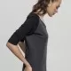 Дамска блуза Urban Classics charcoal/black с 3/4 ръкави, Блузи - Hoodstyle.bg