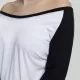 Дамска блуза Urban Classics wht/blk с 3/4 ръкави, Блузи - Hoodstyle.bg