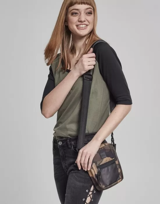 Дамска блуза Urban Classics olive/black с 3/4 ръкави, Блузи - Hoodstyle.bg