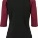Дамска блуза Urban Classics blk/burgundy с 3/4 ръкави, Блузи - Hoodstyle.bg