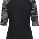 Дамска блуза Urban Classics black/darkcamo с 3/4 ръкави, Блузи - Hoodstyle.bg