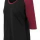 Дамска блуза Urban Classics blk/burgundy с 3/4 ръкави, Блузи - Hoodstyle.bg