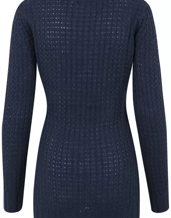 Дамски пуловер в тъмносиньо Urban Classics Ladies Long Wideneck Sweater, Блузи - Hoodstyle.bg