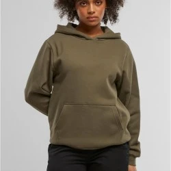 Суичър Ladies Loose Brushed Fleece Hoody olive XS