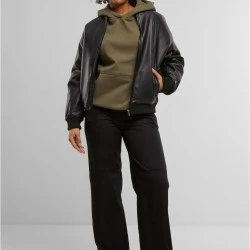 Суичър Ladies Loose Brushed Fleece Hoody olive XS