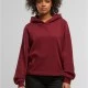 Суичър Ladies Organic Loose Brushed Fleece Hoody burgundy XS