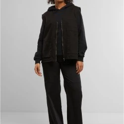 Суичър Ladies Organic Loose Brushed Fleece Hoody black XS