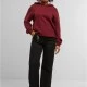 Суичър Ladies Organic Loose Brushed Fleece Hoody burgundy XS