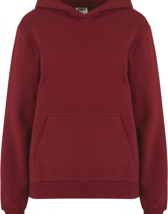 Суичър Ladies Organic Loose Brushed Fleece Hoody burgundy XS