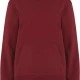 Суичър Ladies Organic Loose Brushed Fleece Hoody burgundy XS