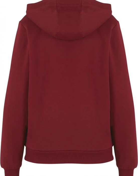 Суичър Ladies Organic Loose Brushed Fleece Hoody burgundy XS