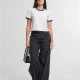 Тениска Ladies Contrast Retro T-Shirt white/black XXL