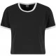 Тениска Ladies Contrast Retro T-Shirt black/white XXL