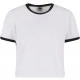 Тениска Ladies Contrast Retro T-Shirt white/black XXL
