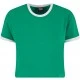 Тениска Ladies Contrast Retro T-Shirt froggreen/white XXL