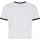 Тениска Ladies Contrast Retro T-Shirt white/black XXL