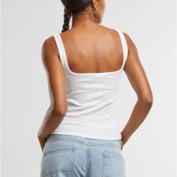 2 Броя Дамски Потници Ladies Wide Neck Rib Top 2-Pack white+white XXL