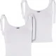 2 Броя Дамски Потници Ladies Tied Basic Jersey Top 2-Pack white/white XXL