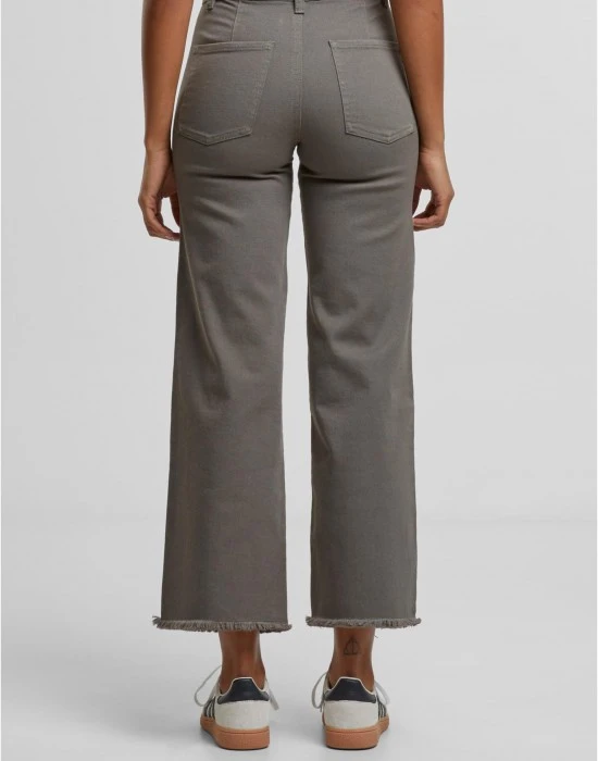 Дамски Дънки Ladies Relaxed Straight Fit Denim olive 29