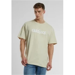 Мъжка тениска с лого цвят пясък Urban Classics Oversized