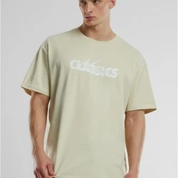 Мъжка тениска с лого цвят пясък Urban Classics Oversized