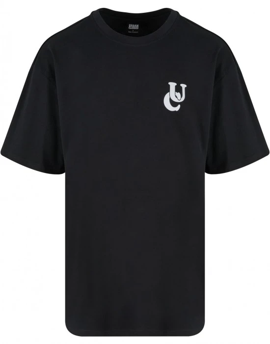 Мъжка тениска в черно Urban Classics UC Weavy Oversized, Овърсайз - Hoodstyle.bg