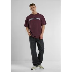 Мъжка тениска Urban Classics UC College Logo redwine