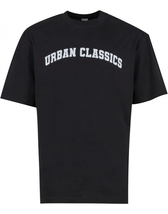 Мъжка тениска Urban Classics UC College Logo black, Овърсайз - Hoodstyle.bg