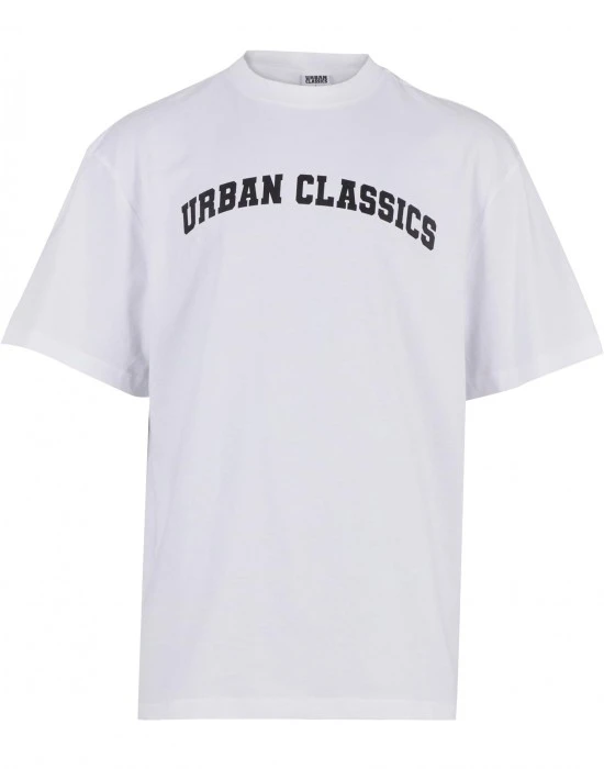 Мъжка тениска Urban Classics UC College Logo white, Овърсайз - Hoodstyle.bg