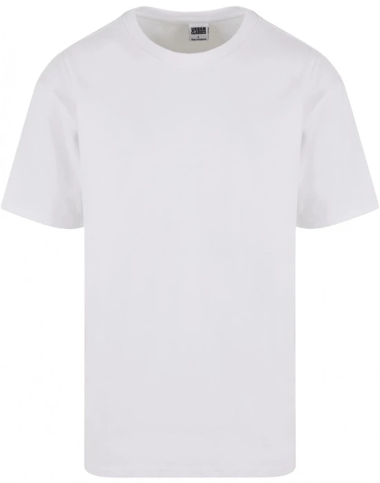 Мъжка тениска в бял цвят Urban Classics UC Signature Logo, Овърсайз - Hoodstyle.bg